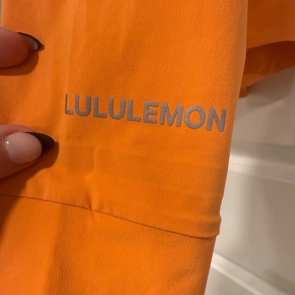 Lululemon Athletica Vibrant Orange Mist Over Windbreaker Jacket
